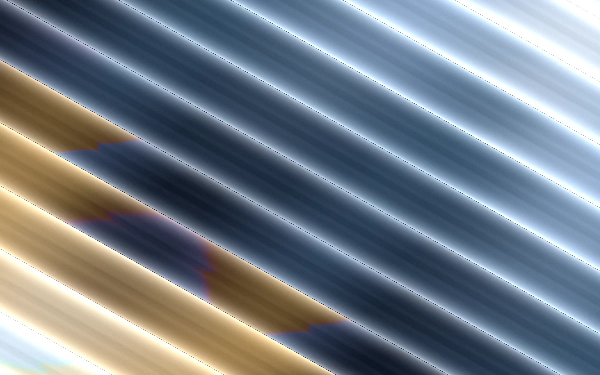 Chrome: Ridged glass over metal, highlight left on. Cold and hard.