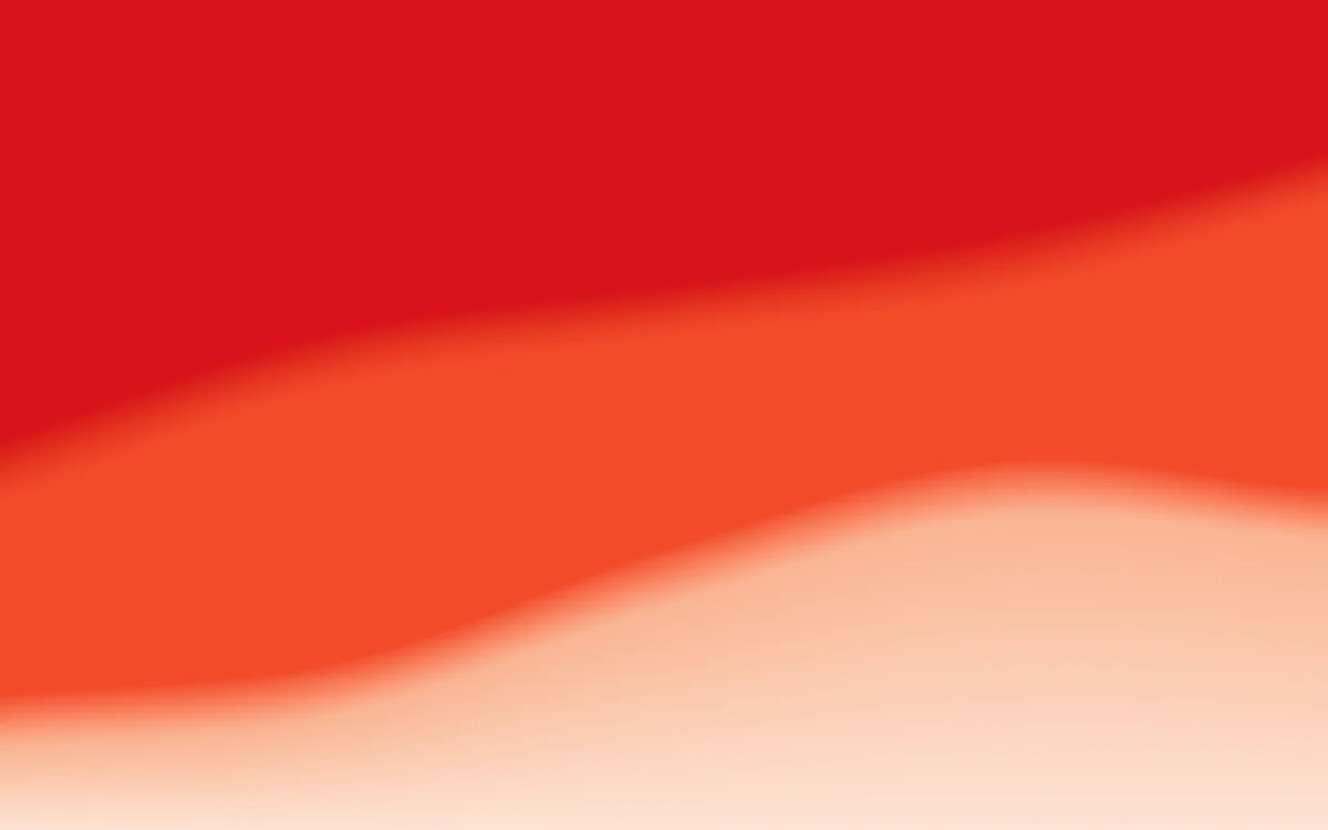 Ember: Hot red cooling to peach in one corner.